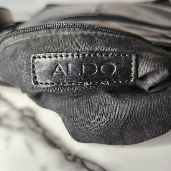 ALDO WOMENS BLACK SQUARE CROSS BODY PURSE - Picture 15 of 16